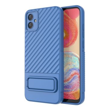 Beschermende anti-kras cover met kickstand voor Samsung Galaxy F04 / Samsung Galaxy M04 / Samsung Galaxy A04e - Blauw