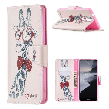 Wonderland Nokia 2.4 flip Hoesje - Giraffe