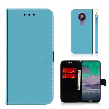 Mirror Nokia 3.4 flip Hoesje - Blauw