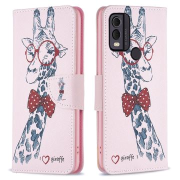 Wonderland Nokia C22 flip Hoesje - Giraffe