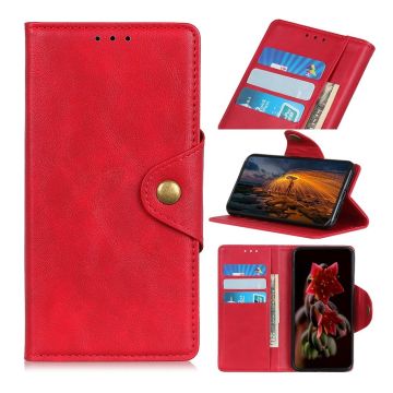 Alpha Nokia 1 Plus leren flip Hoesje - Rood