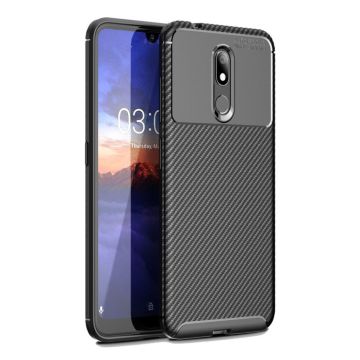 Carbon Shield Nokia 3.2 Hoesje - Zwart