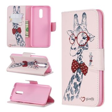 Wonderland Nokia 3.2 flip Hoesje - Schattige Giraffe Met Bril