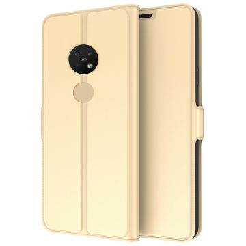 Zachte en dunne premium PU leren case voor Nokia 7.2 - Goud