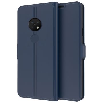 Zachte en dunne premium PU leren case voor Nokia 7.2 - Blauw