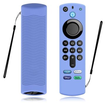 Amazon Fire TV Stick 4K (3e) Y27 siliconenn controllerhoes - Lichtgevend Blauw