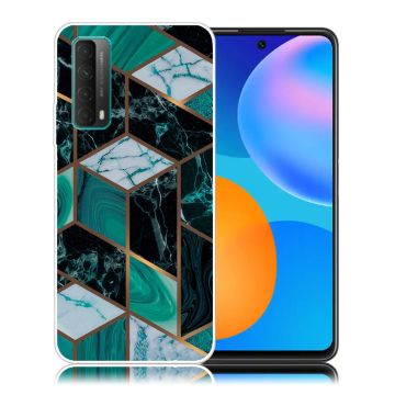 Marble design Huawei Y7A / Huawei P Smart 2021 Hoesje - Smaragd Marmer