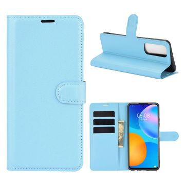 Classic Huawei Y7A / Huawei P Smart 2021 leren flip Hoesje - Blauw