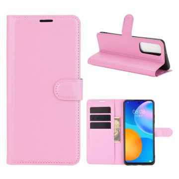 Classic Huawei Y7A / Huawei P Smart 2021 leren flip Hoesje - Roze