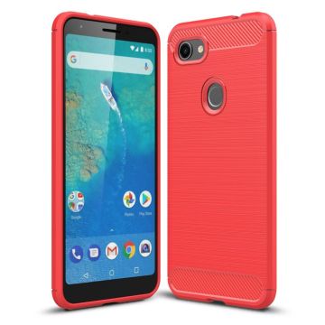 Carbon Flex Google Pixel 3a XL Hoesje - Rood