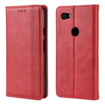 Bofink Vintage Google Pixel 3a XL leren beschermhoesje - Rood