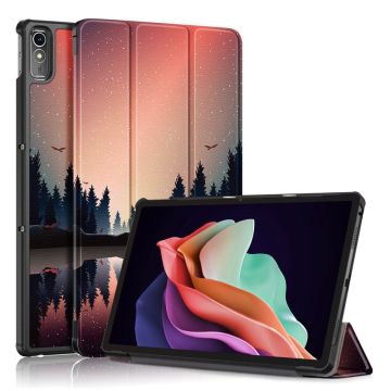 Lenovo Tab P11 (2e Gen) drieledige lederen fliphoesje - Nightfall