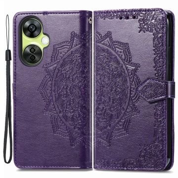 Mandala OnePlus Nord CE 3 Lite leren etui - Purper