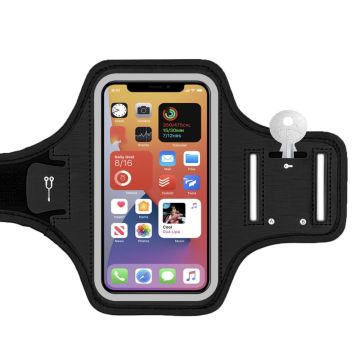 Universele fitness sportarmband voor 6,5 inch telefoon - Zwart