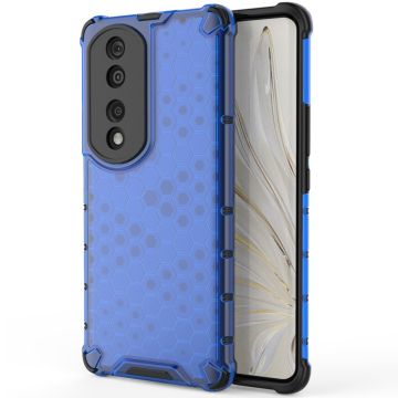 Bofink Honingraat Honor 70 Pro Plus Hoesje - Blauw