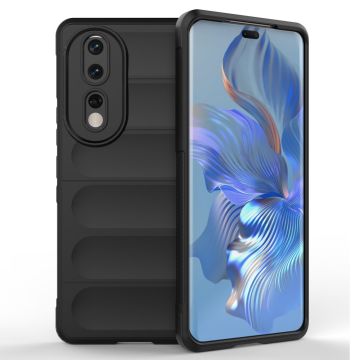 Zachte gripvormige cover voor Honor 80 Pro - Zwart