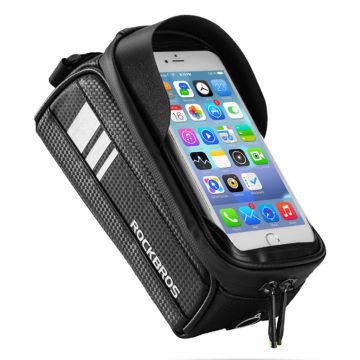 ROCKBROS waterdichte fiets bovenbuis tas + touch screen weergave voor 6-inch Smartphone