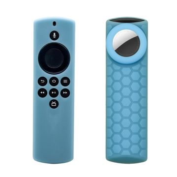 2-in-1 Amazon Fire TV Stick Lite / AirTag siliconennhoes - Noctilucence Blauw