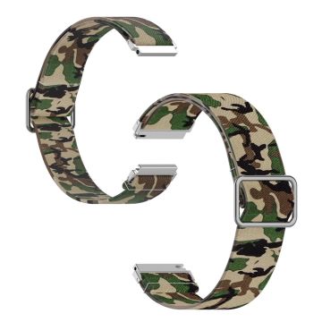 22mm Universele horlogeband met cool patroon - Camouflage Groen