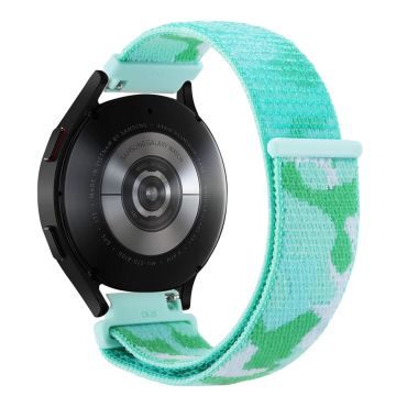 22mm Universele camouflage stijl nylon horlogeband - Lichtgroen