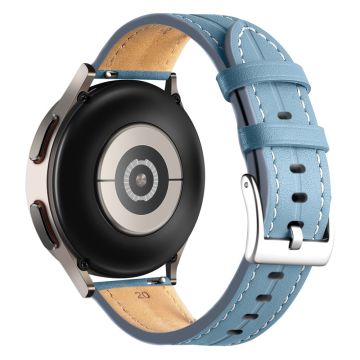 22mm Universele horlogeband van echt leer - Blauw