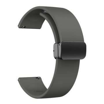 22mm Universele eenvoudige siliconenn band met zwarte gesp - Space Grey