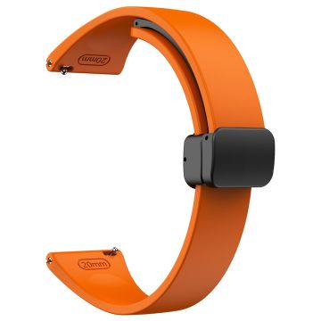 20 mm universele siliconenn band met zwarte gesp - Oranje