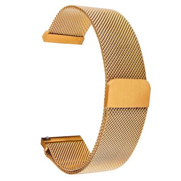 18mm Universele milanese roestvrijstalen band - Goud