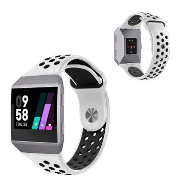 Fitbit Ionic tweekleurig siliconenn armband - Wit / Zwart