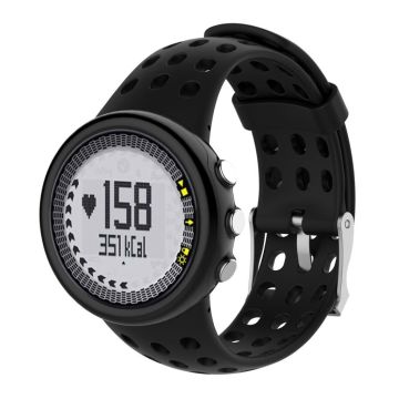 Suunto M1 M2 M4 M5 Male version Horlogeband van zacht rubber en kunststof- svart