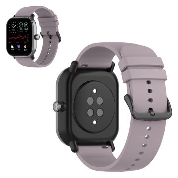 20mm eenvoudige siliconenn horlogeband voor Amazfit horloge - Violet / Zwarte Gesp